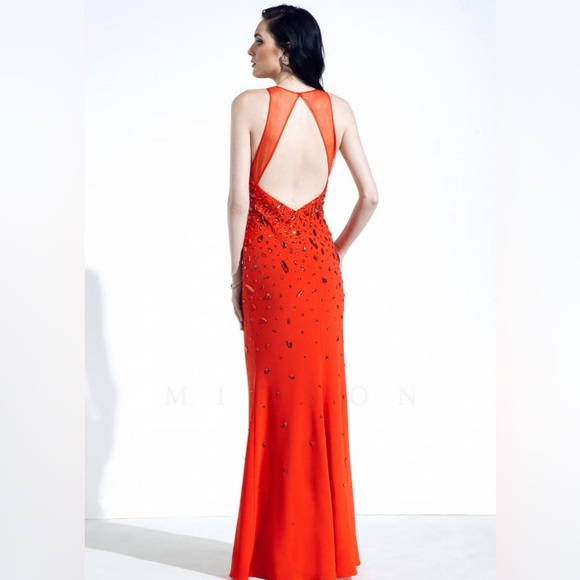 Mignon VM1531 Large Stone Beaded Gown size 8 - Picture 3 of 14